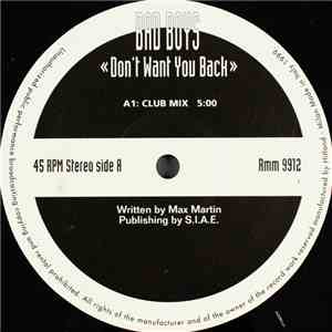 Bad Boys  - Don't Want You Back mp3 album