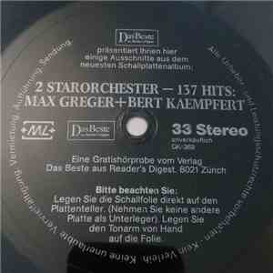 Max Greger, Bert Kaempfert - 2 Starorchester - 137 Hits: Max Greger + Bert Kaempfert mp3 album