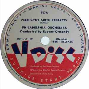 Philadelphia Orchestra Conducted By Eugene Ormandy / Donald Voorhees And Orchestra, Jascha Heifetz - Perr Gynt Suite Exerpts / In The Boat / The Old Shoe mp3 album