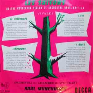 Vivaldi - Orchestre De Chambre De Stuttgart, Reinhold Barchet, Karl Munchinger - Les Saisons - Quatre Concertos Violon Et Orchestre, Opus. 8 N° 1 A 4 mp3 album