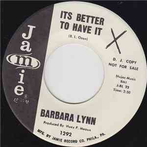 Barbara Lynn - It's Better To Have It / People Gonna Talk mp3 album