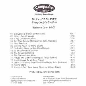 Billy Joe Shaver - Everybody's Brother mp3 album