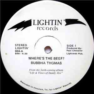 Bubbha Thomas - Where's The Beef? mp3 album