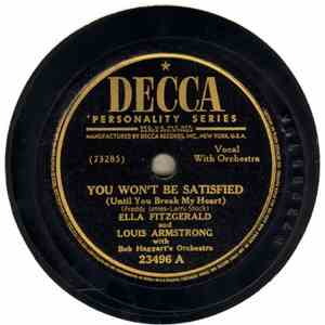 Ella Fitzgerald And Louis Armstrong - You Won't Be Satisfied / The Frim Fram Sauce mp3 album