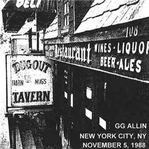 GG Allin - Soundcheck Lismar Lounge New York City, NY November 5, 1988 mp3 album