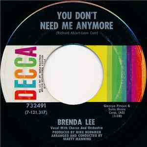 Brenda Lee - You Don't Need Me Anymore mp3 album