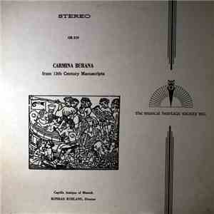 Capella Antiqua Of Munich / Konrad Ruhland - Carmina Burana From 13th Century Manuscripts mp3 album