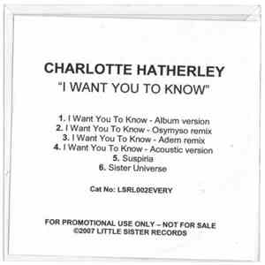 Charlotte Hatherley - I Want You To Know mp3 album