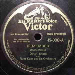 Dinah Shore And Russ Case And His Orchestra - Remember / White Christmas mp3 album