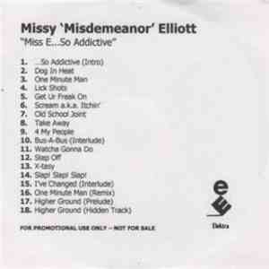 Missy 'Misdemeanor' Elliott - Miss E ...So Addictive mp3 album