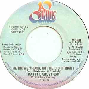 Patti Dahlstrom - He Did Me Wrong, But He Did It Right mp3 album