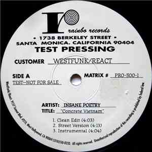Insane Poetry - Concrete Vietnam / Wrong Neck Of Da Woodz mp3 album