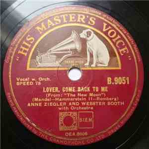 Anne Ziegler And Webster Booth - Lover, Come Back To Me / Ah! Sweet Mystery Of Life mp3 album