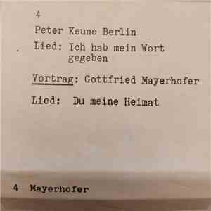 Peter Keune - Gottfried Mayerhofer mp3 album