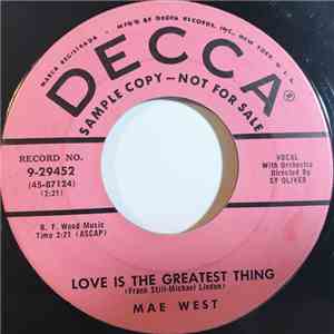 Mae West - Love Is The Greatest Thing / All Of Me mp3 album