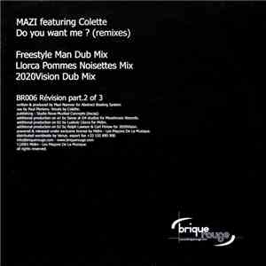 Mazi Featuring Colette - Do You Want Me (Remixes) mp3 album