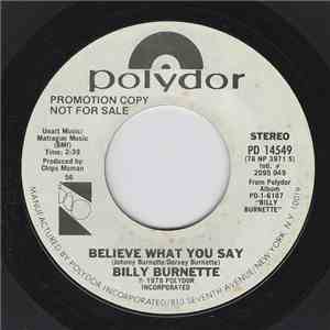 Billy Burnette - Believe What You Say mp3 album