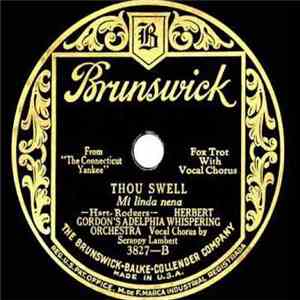 Herbert Gordon's Hotel Adelphia Whispering Orchestra - The Sunrise / Thou Swell mp3 album
