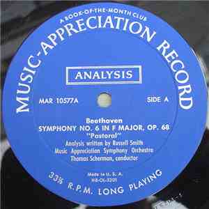 Music Appreciation Symphony Orchestra / Thomas Scherman / Beethoven - Symphony No. 6 In F Major, Op. 68 "Pastoral" mp3 album