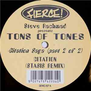Steve Rachmad Presents Tons Of Tones - Citation Saga (Part 2 Of 2) mp3 album