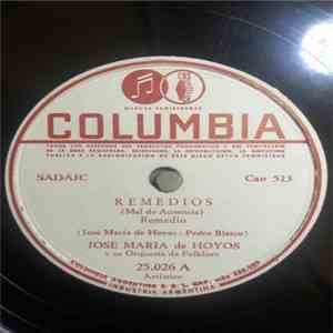 José María De Hoyos Y Su Orquesta De Folklore - Remedios / El Palito mp3 album