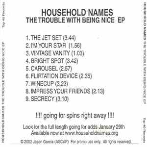 Household Names  - The Trouble With Being Nice EP mp3 album