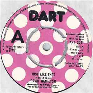 David Hamilton  - Just Like That / Have You Heard The News mp3 album