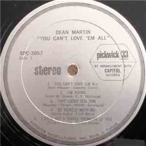 Dean Martin - You Can't Love 'Em All mp3 album