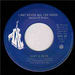 Gary & Dave - I May Never See You Again mp3 album