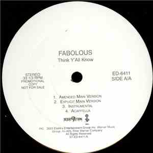 Fabolous - Think Y'All Know mp3 album