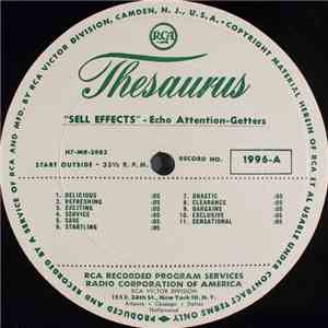 Unknown Artist - "Sell Effects" - Echo Attention-Getters mp3 album