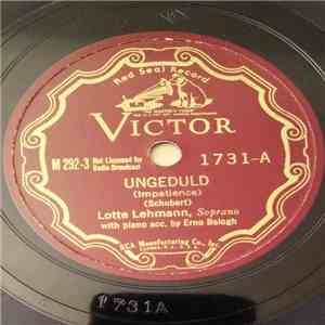 Lotte Lehmann - Ungeduld / Im Abendrot mp3 album