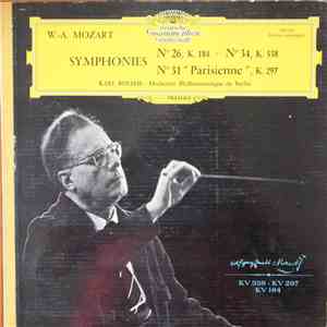 Mozart • Berliner Philharmoniker, Karl Boehm - Symphonies Nr. 26, K184-Nr 34, K.338-Nr 31 "parisienne", K.297r (In E Flat Major) mp3 album