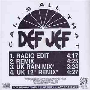 Def Jef - Cali's All That mp3 album