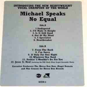 Michael Speaks - No Equal mp3 album