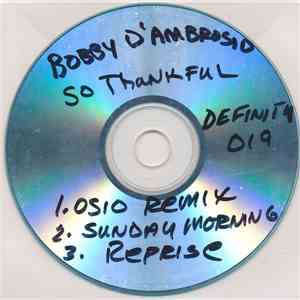 Bobby D'Ambrosio - So Thankful mp3 album