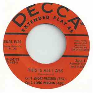 Burl Ives - This Is All I Ask mp3 album