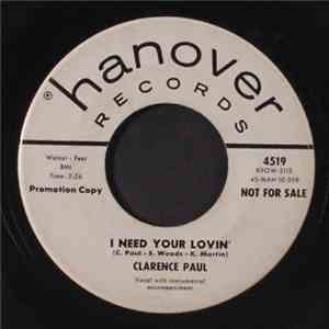 Clarence Paul - I'll Be By Your Side / I Need Your Lovin' mp3 album