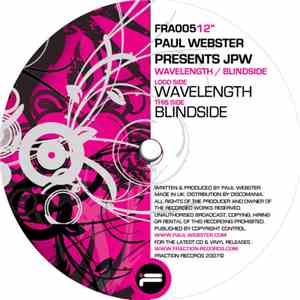 Paul Webster  Presents JPW - Wavelength / Blindside mp3 album