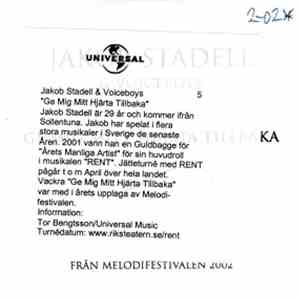 Jakob Stadell & Voice Boys - Ge Mig Mitt Hjärta Tillbaka mp3 album