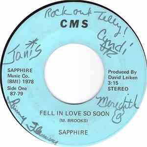 Sapphire  - Fell In Love Too Soon / Right Turn Only (Show Me The Way) mp3 album