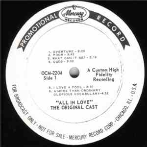 Various - Original Cast Album From The Broadway Hit Show All In Love mp3 album