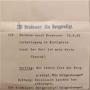 Hermann-Josef Brodesser - Der Innere Sinn Der Bergpredigt (Die Seligpreisungen) mp3 album