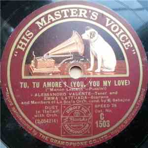 Alessandro Valente And Emma Lattuada - Tu, Tu Amore ? = (You, You My Love) / O Tentatrice ! = (O Fatal Temptress!) mp3 album