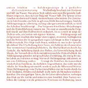 Anton Bruhin - 11 Heldengesänge & 3 Gedichte mp3 album