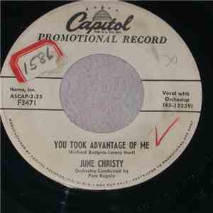 June Christy - You Took Advantage Of Me / Intrigue mp3 album