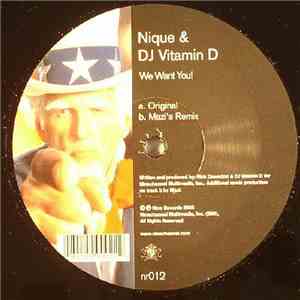 Nique & DJ Vitamin D - We Want You! mp3 album